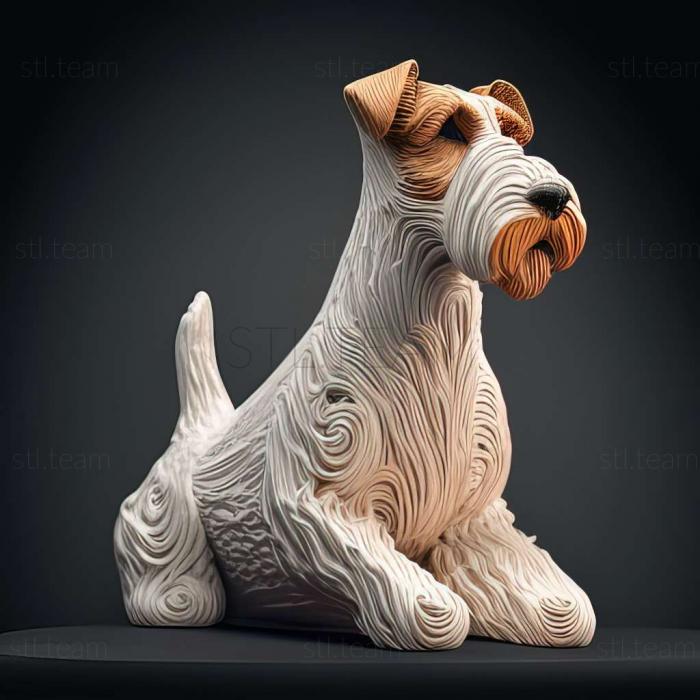 3D model Wire   haired fox terrier dog (STL)